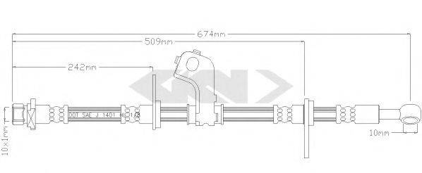 HONDA 46411-SR3-003 Гальмівний шланг