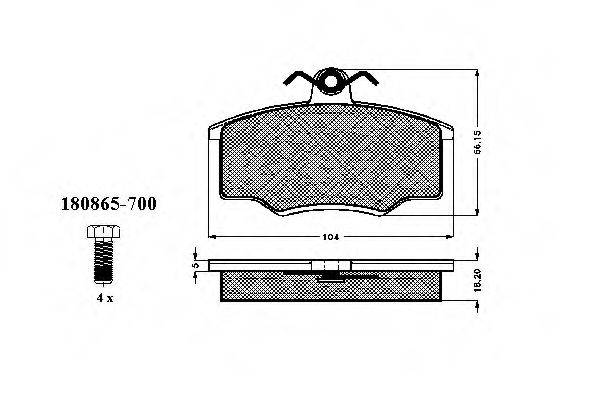 LOBRO 30109 Комплект гальмівних колодок, дискове гальмо