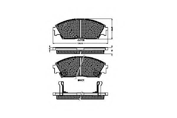 LOBRO 31100 Комплект гальмівних колодок, дискове гальмо