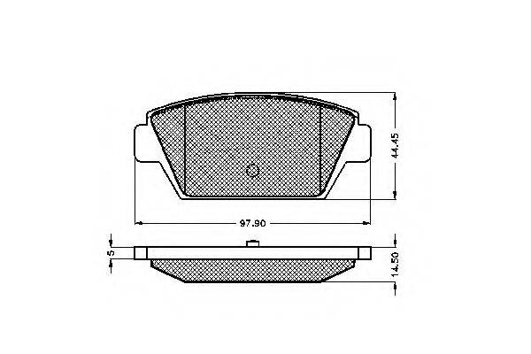 MITSUBISHI MB 366288 Комплект гальмівних колодок, дискове гальмо