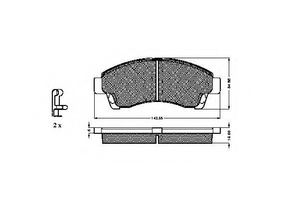 MAZDA UGY13323Z Комплект гальмівних колодок, дискове гальмо