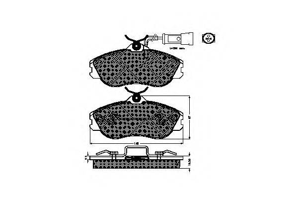 AUDI 895615115C Комплект гальмівних колодок, дискове гальмо
