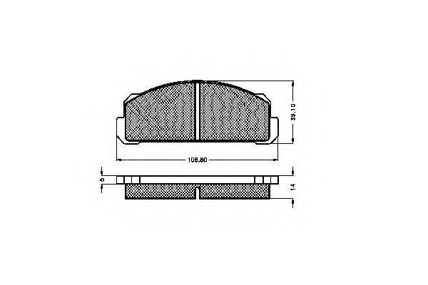 MINTEX MDB1051 Комплект гальмівних колодок, дискове гальмо