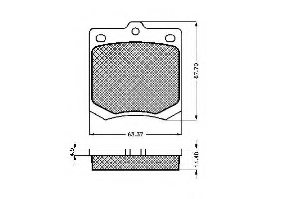 MINTEX MDB1032 Комплект гальмівних колодок, дискове гальмо