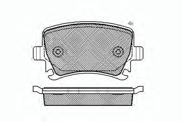 SKODA 1K0 698 451 K Комплект гальмівних колодок, дискове гальмо
