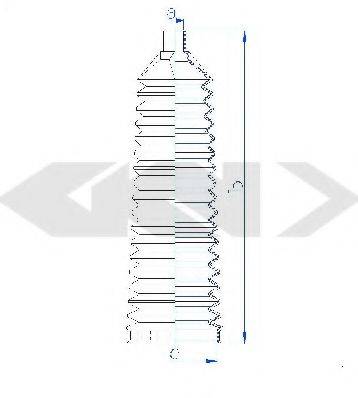 FORD 6869950 Комплект пильника, рульове керування