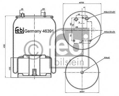 DAF 83 656 Кожух пневматичної ресори