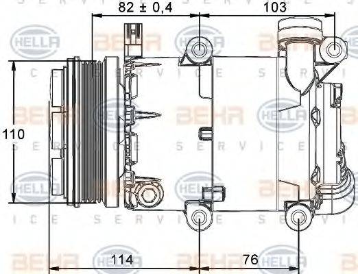 BEHR HELLA SERVICE 8FK 351 113-461
