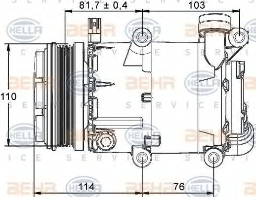 BEHR HELLA SERVICE 8FK 351 113-471