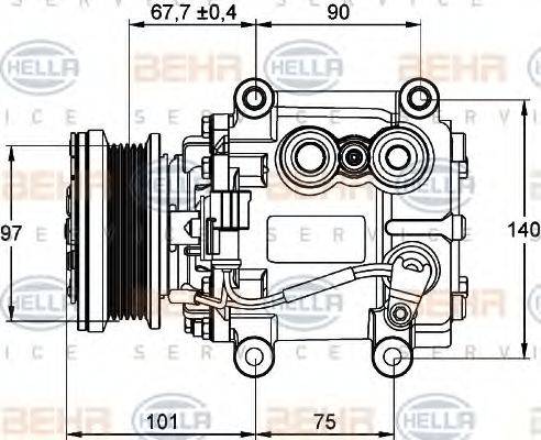 BEHR HELLA SERVICE 8FK 351 134-221