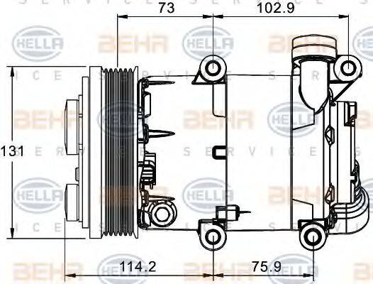 BEHR HELLA SERVICE 8FK 351 334-031