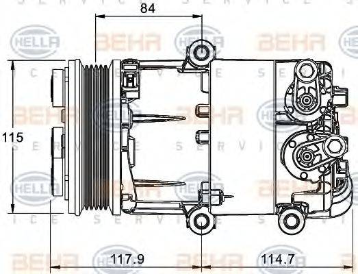 BEHR HELLA SERVICE 8FK 351 334-071