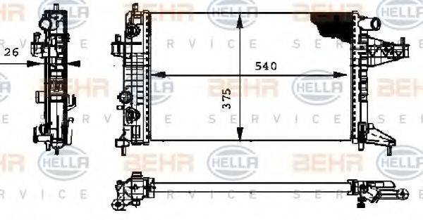 BEHR HELLA SERVICE 8MK 376 714-351