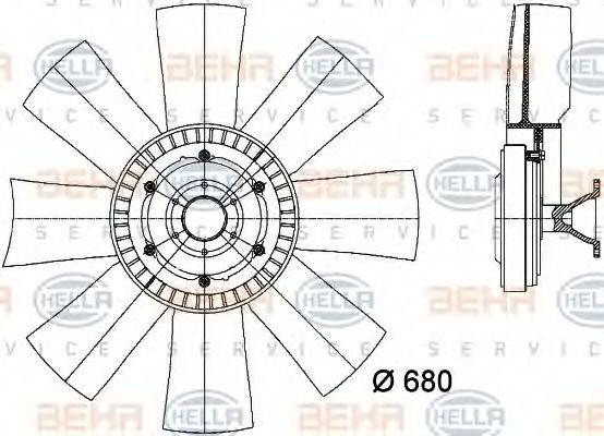 BEHR HELLA SERVICE 8MV 376 727-171