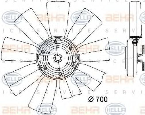 BEHR HELLA SERVICE 8MV 376 727-191