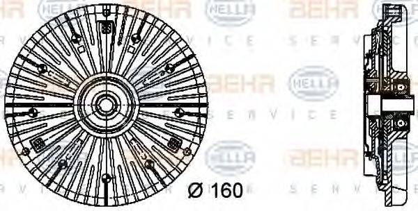 BEHR HELLA SERVICE 8MV 376 732-071