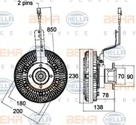 BEHR HELLA SERVICE 8MV 376 758-511
