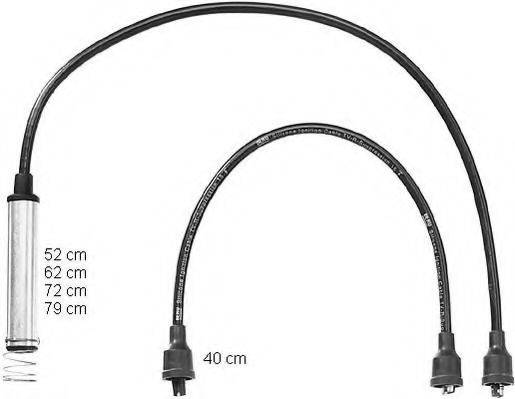 OPEL 16 12 484 Комплект дротів запалювання