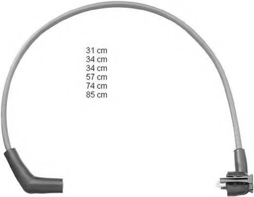 FORD 1016833 Комплект дротів запалювання