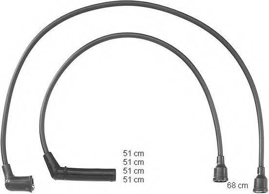 NISSAN 2245005A85 Комплект дротів запалювання