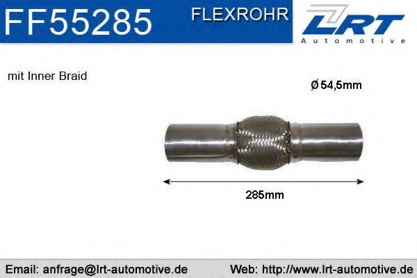INTEC 555285 Гофрована труба, вихлопна система