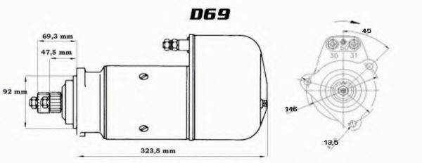 EFEL 22666 Стартер