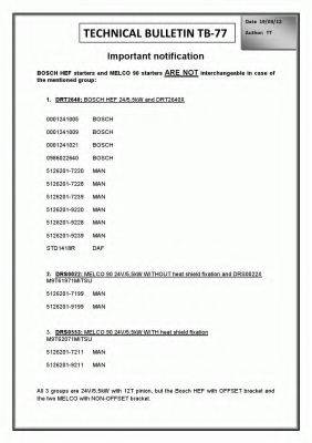 DELCO REMY DRS0022