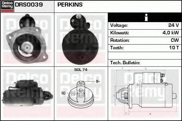PERKINS PF54924 Стартер