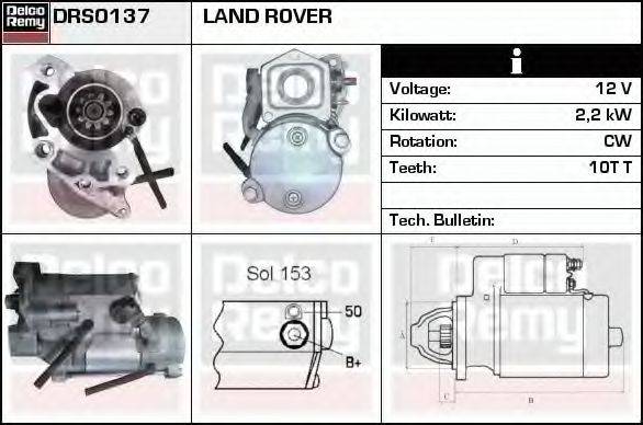 LAND ROVER LR007372 Стартер