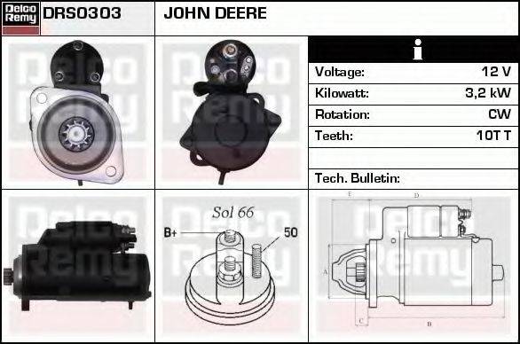 JOHN DEERE TY25971 Стартер
