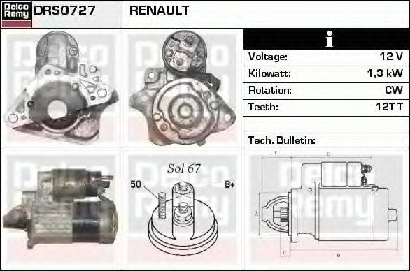 RENAULT 7711368264 Стартер