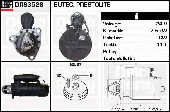 PRESTOLITE ELECTRIC MS1-111 Стартер