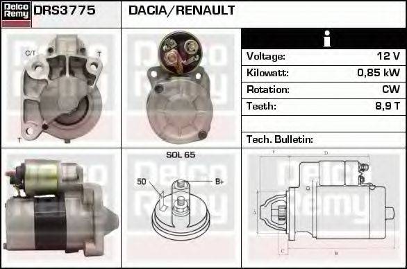 DELCO REMY DRS3775