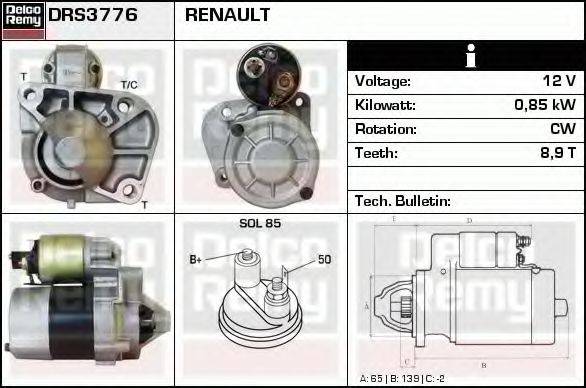 DELCO REMY DRS3776