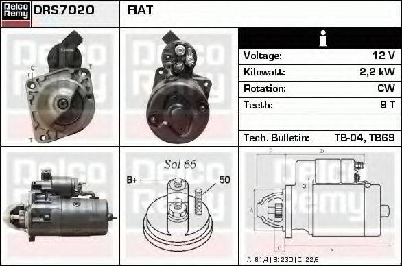 DELCO REMY DRS7020