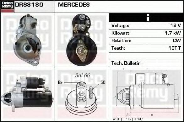 DELCO REMY DRS8180
