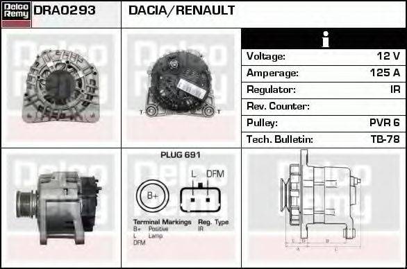 DELCO REMY DRA0293