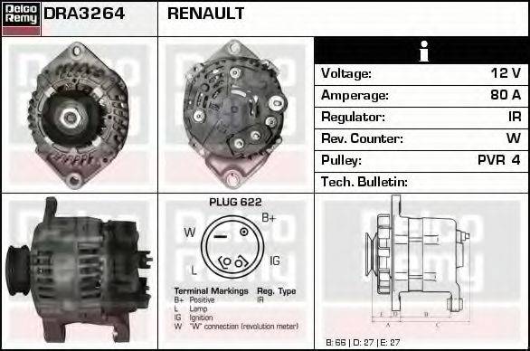 DELCO REMY DRA3264