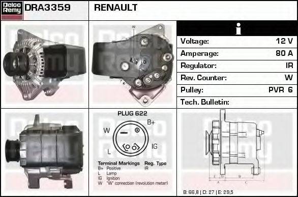 DELCO REMY DRA3359