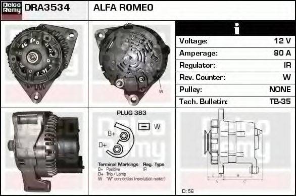DELCO REMY DRA3534