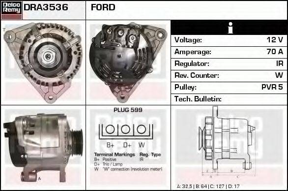 FORD R96FF10300DC Генератор