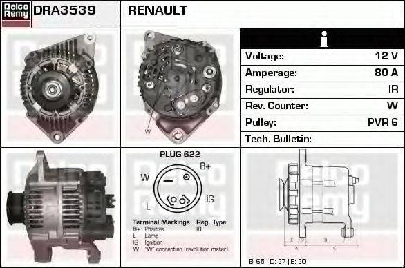 DELCO REMY DRA3539