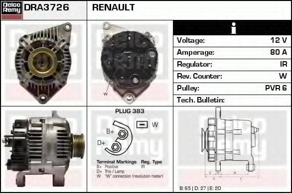 DELCO REMY DRA3726