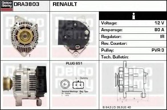 DELCO REMY DRA3803