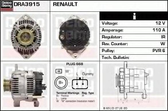 DELCO REMY DRA3915