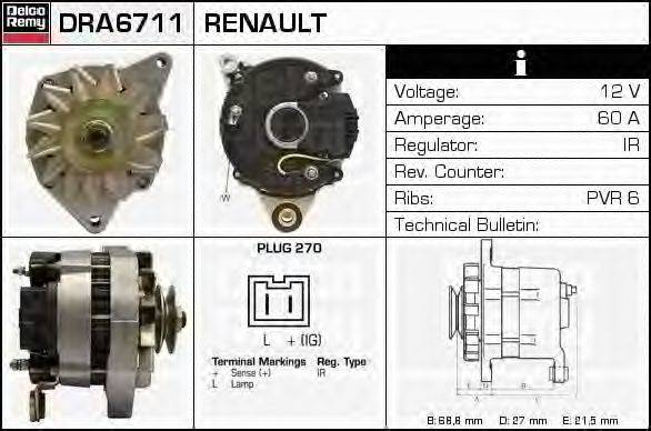 DELCO REMY DRA6711
