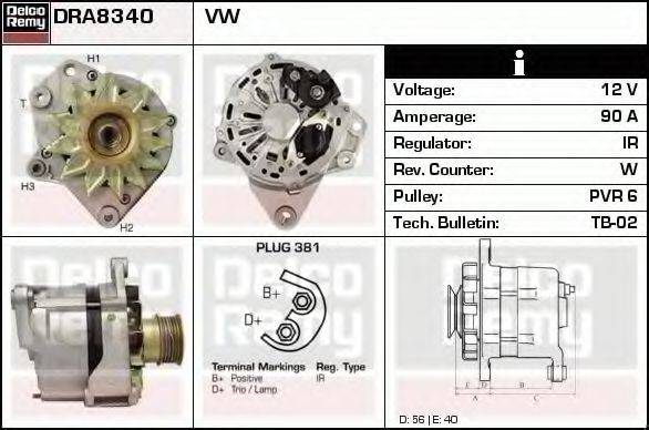 DELCO REMY DRA8340