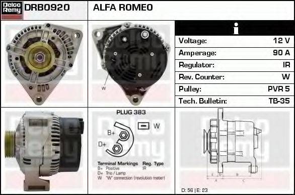 DELCO REMY DRB0920