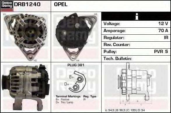 DELCO REMY DRB1240