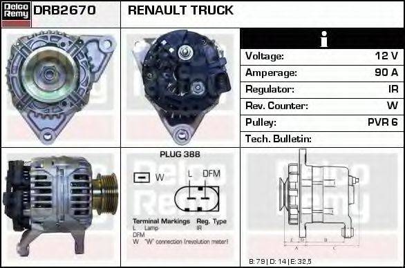 DELCO REMY DRB2670